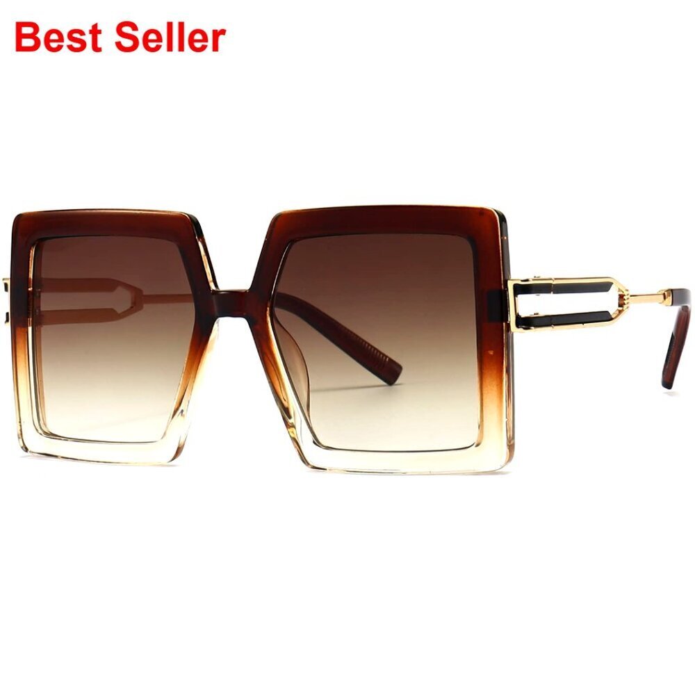 Oversized Square Sunglasses UV400 Protection Fashion Large Frame Women
